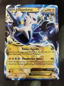 Thundurus EX 2013 Pokemon B & W Black Star Promo #BW81 Electric Type - Image 1