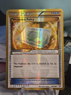Weakness Policy - 164/160 Primal Clash XY Secret Rare Pokemon LP - Image 1
