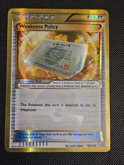 Weakness Policy - 164/160 Primal Clash XY Secret Rare Pokemon LP - Image 2