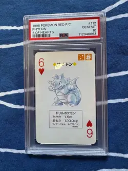 Pokemon Trump Red Rhydon Psa10 - Image 1