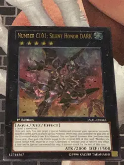 Yugioh Number C101: Silent Honor DARK - LVAL-EN046 - 1st Ed Ultimate Rare Played - Image 1
