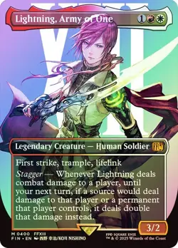 Lightning, Army of One Foil Showcase Final Fantasy MTG NM - Image 1