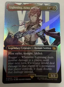 Lightning, Army of One Foil Showcase Final Fantasy MTG NM - Image 1