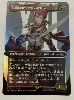 Lightning, Army of One Foil Showcase Final Fantasy MTG NM - Image 2