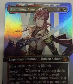 Lightning, Army of One Foil Showcase Final Fantasy MTG NM - Image 3