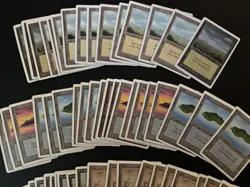 Magic the Gathering 1993 Unlimited 100 Lands Plains Island Mountain Forest Swamp - Image 3