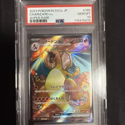 PSA 10 Charizard 185/165 SR ex 151 sv2a Pokemon card Japanese Japan Import - Image 2