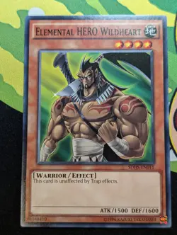 Elemental HERO Wildheart SDHS-EN011 YuGiOh TCG Card - Common - Light Play - Image 1