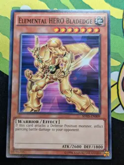 Elemental Hero Bladedge - SDHS-EN009 YuGiOh TCG Card - Common - Light Play - Image 1