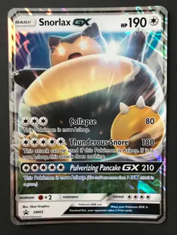 Snorlax GX JUMBO SM05 PROMO Oversized Pokemon Card Shiny HOLO ULTRA RARE NM - Image 2