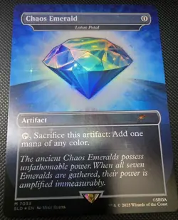 Sonic Secret Lair Rainbow Foil Blue Chaos Emerald 7033 MTG - Image 1