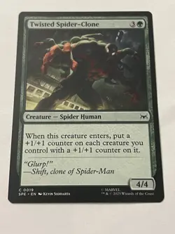 Twisted Spider-Clone MTG Marvel 2025 SDCC Promo Green Rare NM - Image 1
