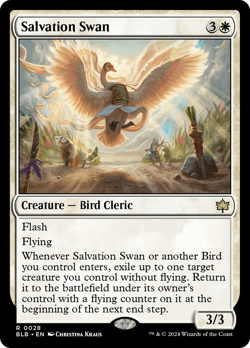 Salvation Swan (FOIL) x1 - MTG Bloomburrow BLB #28 - Image 1