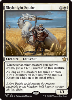 Skyknight Squire (REGULAR) x1 - MTG Foundations FDN #23 - Image 1