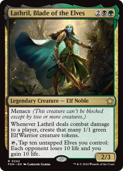 Lathril, Blade of the Elves (FOIL) x1 - MTG Foundations FDN #242 - Image 1