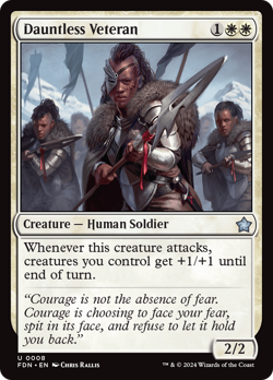Dauntless Veteran (REGULAR) x1 - MTG Foundations FDN #8 - Image 1