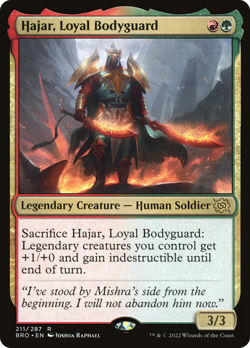 Hajar, Loyal Bodyguard (FOIL) x1 - MTG The Brothers' War BRO #211 - Image 1
