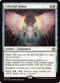 Celestial Armor (REGULAR) x1 - MTG Foundations FDN #5 - Image 1