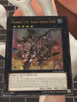 Yugioh Number C101: Silent Honor DARK - LVAL-EN046 - Unli Ed Ultimate Rare VLP - Image 1