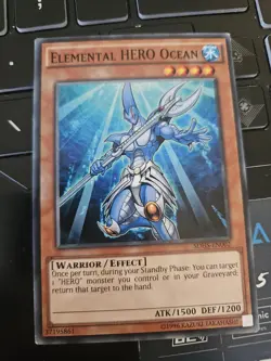 Yugioh - Elemental HERO Ocean SDHS-EN002 Unlimited - Common - Light Play - Image 1