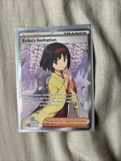Pokemon TCG Erika's Invitation 196/165 Full Art Trainer Card - Image 1