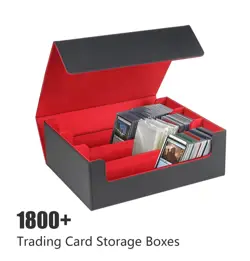 1800+ Cards Deck Box Magnetic Deck Holder 3 Large Deck Cases Sleeve Protectors - Image 2