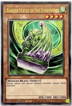 MAGO-EN114 Barrier Statue of the Stormwinds - Rare 1st Ed Near Mint YuGiOh Card - Image 1