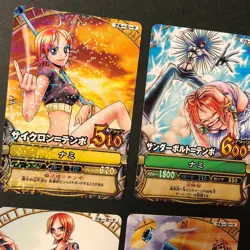 S1640 Nami Japanese One Piece Berry Match Carddass 4 Card - Image 2