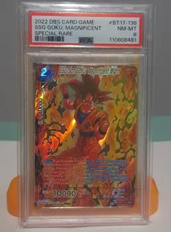 3 PSA Graded Dragon Ball Cards PSA 9 Trunks, PSA 8 God Goku & PSA 6 #17! - Image 4