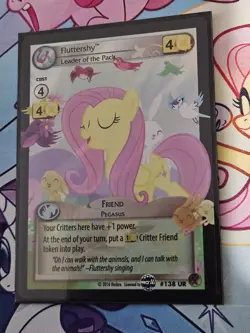 MLP CCG Fluttershy Leader of the Pack MT 138 UR Ultra Rare Foil Card - Image 1