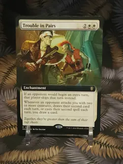 Trouble in Pairs 326 Borderless - Murders at Karlov Manor MTG English MKC - Image 1