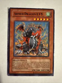 YU-GI-OH! Armed Dragon LV5. DP2-JP011. Yugioh 1st Edition FAKE CARD - Image 1