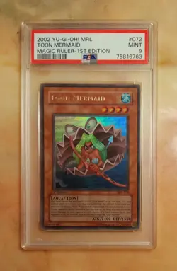 Yu-Gi-Oh 2002 Toon Mermaid PSA 9 MINT MRL-072 1st Edition Ultra Rare! - Image 1