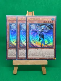 3 X Dracotail Faimena Yu-Gi-Oh! JUSH-EN002 1st Ultra Rare - Image 1