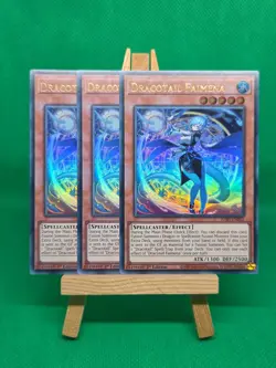 3 X Dracotail Faimena Yu-Gi-Oh! JUSH-EN002 1st Ultra Rare - Image 3