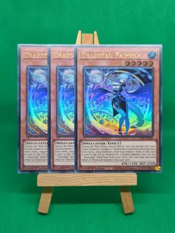 3 X Dracotail Faimena Yu-Gi-Oh! JUSH-EN002 1st Ultra Rare - Image 5