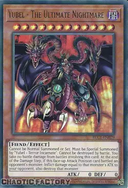 YUGIOH TCG BLC1-EN029 Yubel - The Ultimate Nightmare Ultra Rare 1st Edition NM - Image 1