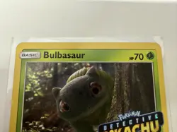 Bulbasaur SM198 Detective Pikachu Stamped Promo Pokemon Card 2019 stamp - Image 3