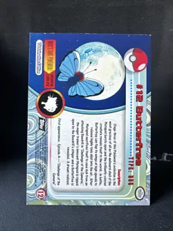Butterfree #12 - Black Logo - Pokemon Topps Card - Image 4