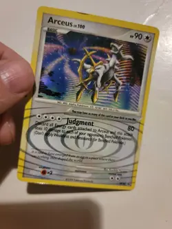 POKEMON Black Star Promo ARCEUS Jumbo Trading Card Game TCG Foil Full Art DP50 - Image 1