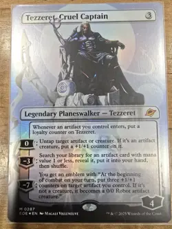 MTG Edge of Eternities Tezzeret Cruel Captain Borderless FOIL Mythic 0287 - Image 1