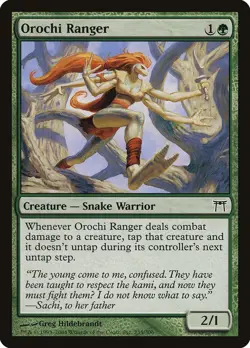 Orochi Ranger - Champions of Kamigawa MTG MAGIC PLYD CREATURE SNAKE WARRIOR - Image 1
