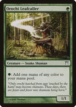 Orochi Leafcaller - Champions of Kamigawa MTG PLYD MAGIC SNAKE SHAMAN - Image 1