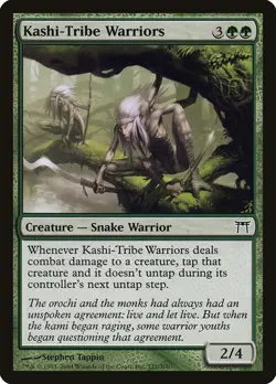 Kashi-Tribe Warriors - Champions of Kamigawa MTG MAGIC SNAKE WARRIOR CREATURE - Image 1