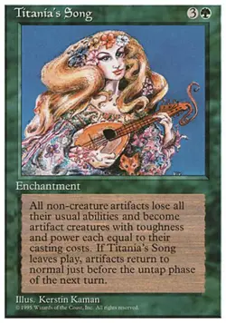 Titania's Song - Medium Play MTG 4th Edition - Image 1