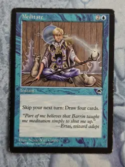 Meditate - Tempest - Magic the Gathering - MTG - Light Play - Image 1