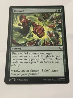 Kapow! MTG Spider-Man Marvel 2025 SDCC Promo Green Sorcery NM - Image 1