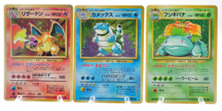 Charizard Blastoise Venusaur Base Set 006 LP Old Back Japanese Pokemon Card - Image 1