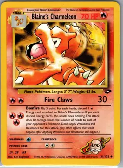 Blaine's Charmeleon 31/132 Uncommon - Pokemon TCG Gym Challenge - Regular (LP) - Image 1