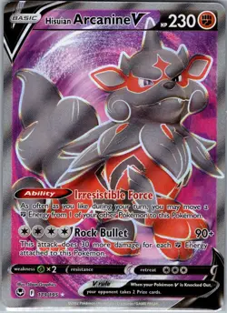 Hisuian Arcanine V 179/195 - Pokemon SWSH12: Silver Tempest - FA Ultra Rare (NM) - Image 1